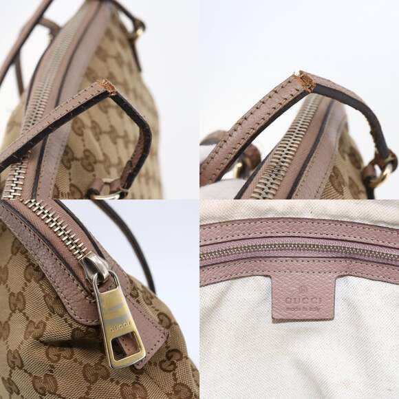 GUCCI GG Canvas Shoulder Bag Beige Gold - Picture 11 of 13